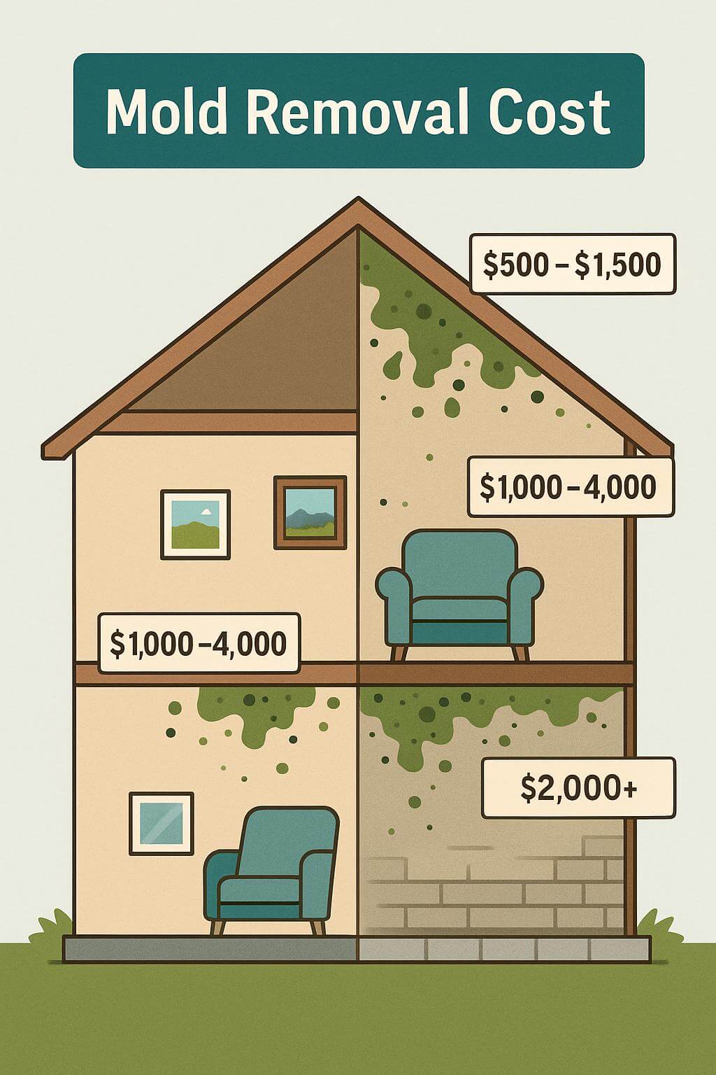 Q: Is mold removal covered by homeowners insurance?, Q: How long does mold remediation take?, Q: Can mold return after remediation?, Q: What are signs of mold in the home?, Q: How can I prevent mold growth?,