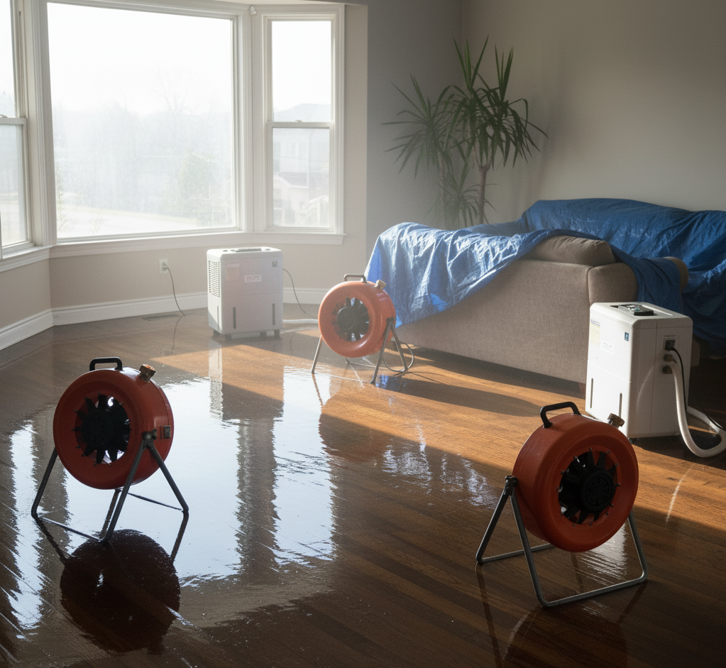 water damage drying time restoration process