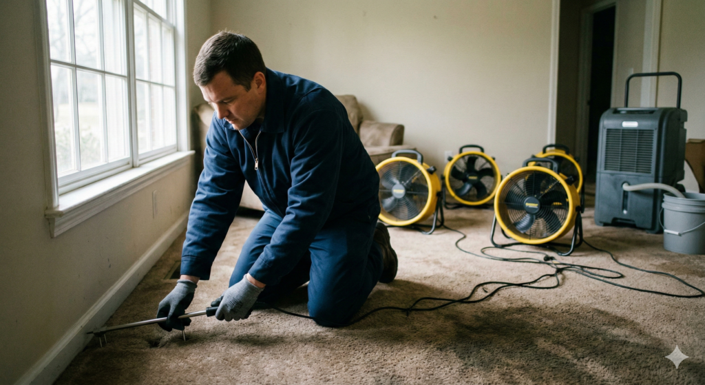 water damage restoration salisbury professional extraction and drying equipment